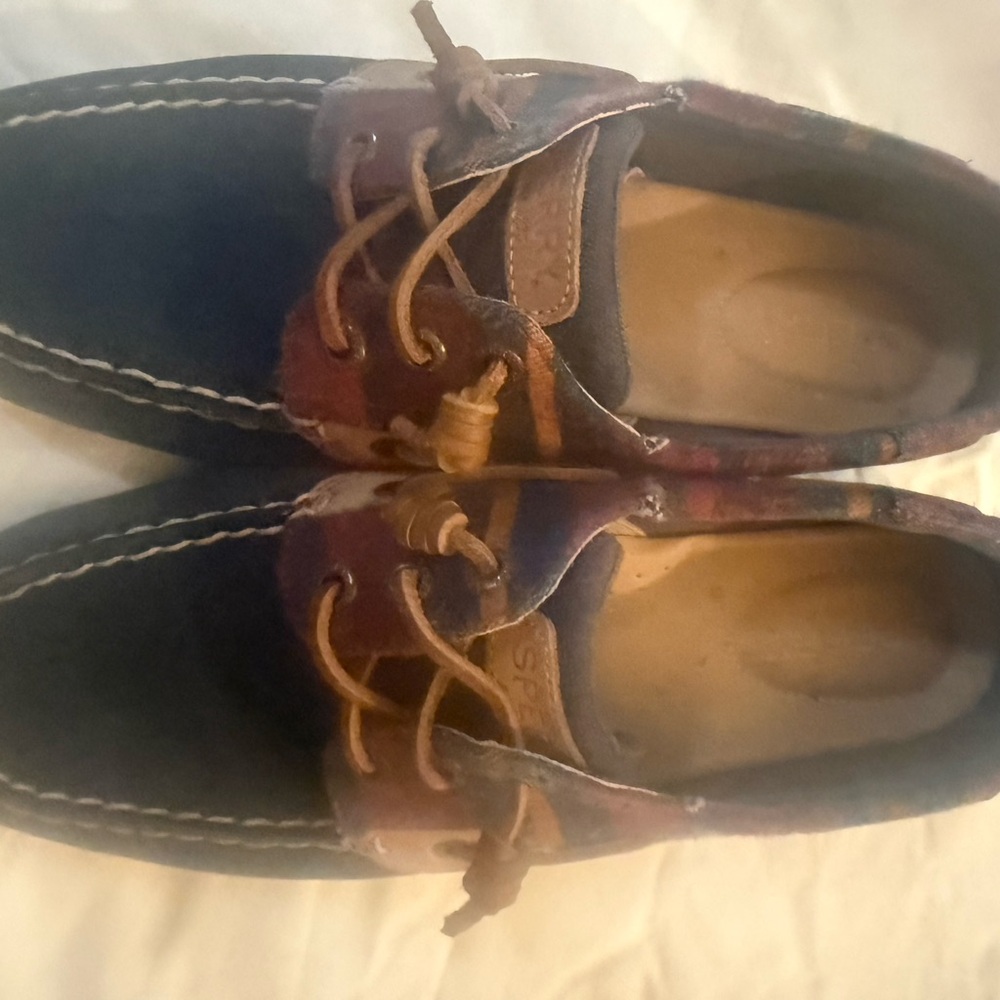 Women’s Casual Boat Shoes - Sperry’s Blue and Brown size 8 classic preppy office